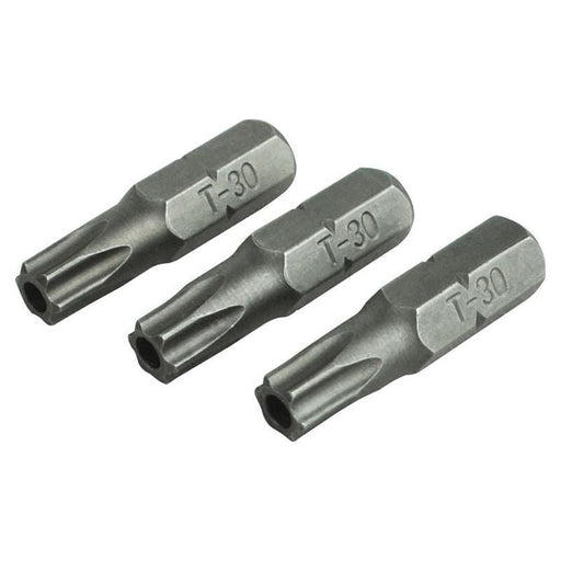 Faithfull Security S2 Grade Steel Screwdriver Bits T30S x 25mm (Pack 3) Faithfull - RockBottom Northampton