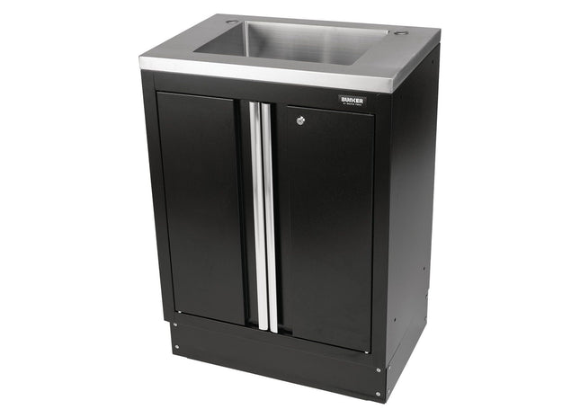 Draper BUNKER Modular Floor Cabinet with Sink, 2 Door, 680mm 31034 Draper - Town Tools 