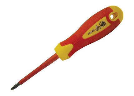 Faithfull VDE Soft Grip Screwdriver Pozidriv Tip PZ1 x 80mm Faithfull - RockBottom Northampton