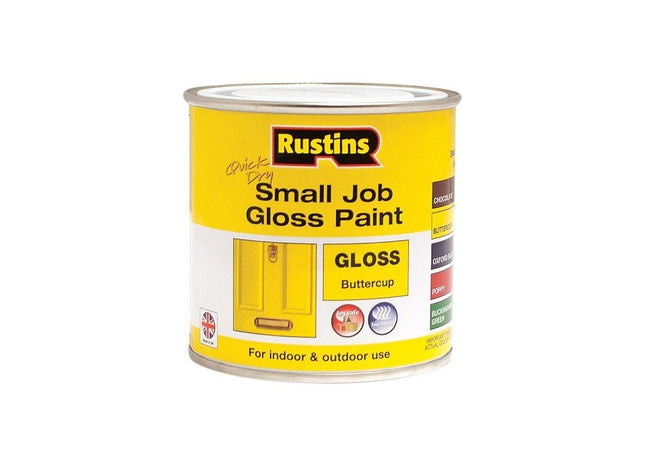 Rustins Quick Dry Small Job Gloss Paint Buttercup 250ml Rustins - RockBottom Nothampton