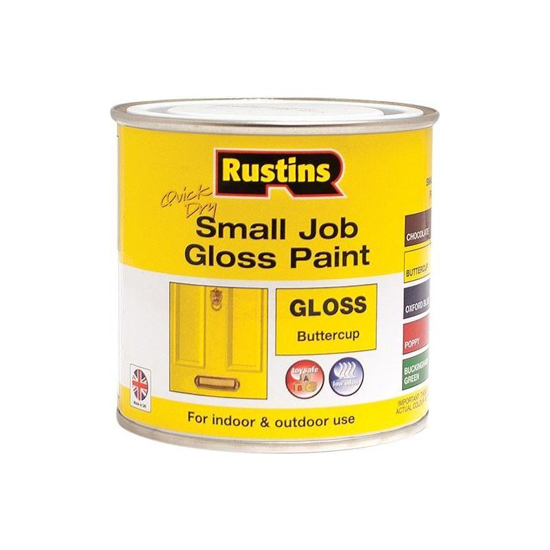 Rustins Quick Dry Small Job Gloss Paint Buttercup 250ml Rustins - RockBottom Nothampton