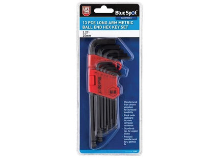 Bluespot Tools Long Arm Ball End Hexagon Key Set, 13 Piece BlueSpot Tools - RockBottom Northampton