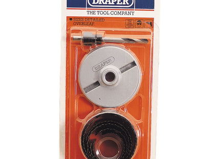 Draper Carbon Steel Holesaw Kit for Wood and Plastics, 32 - 64mm (7 Piece) 18053 Draper - Town Tools 