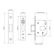 Union StrongBOLT 2105S Polished Brass 5 Lever Mortice Deadlock Visi 68mm 2.5in UNION - RockBottom Northampton