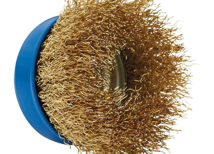 Draper Brassed Steel Crimped Wire Cup Brush, 65mm, M14 41443 Draper - Town Tools 