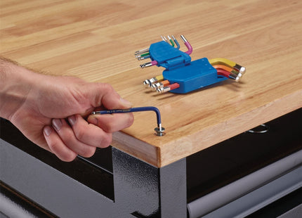 Draper Expert Metric Short Arm Ball End Hex Key Set, Colour Coded (9 Piece) Draper - Town Tools 