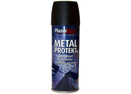 Plastikote Metal Protekt Spray Matt Black 400ml PlastiKote - RockBottom Nothampton