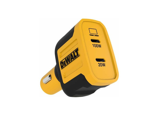 Dewalt Telecoms 2-Port PPS PD Car Charger 120W DEWALT Telecoms - RockBottom Northampton