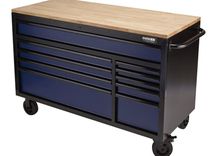 Draper BUNKER Workbench Roller Tool Cabinet, 10 Drawer, 56", Blue 08237 Draper - Town Tools 