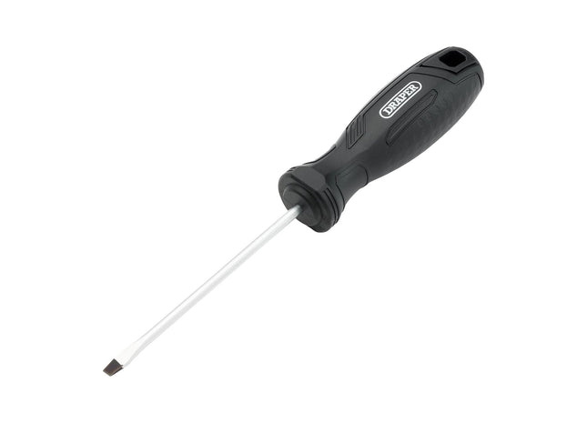 Draper Slotted Hard Grip Screwdriver, 4.0 x 100mm Draper - Town Tools