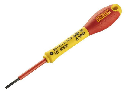 Stanley® Hand Tools FatMax® VDE Insulated Screwdriver Parallel Tip 2.5 x 50mm STANLEY® Hand Tools - RockBottom Nothampton