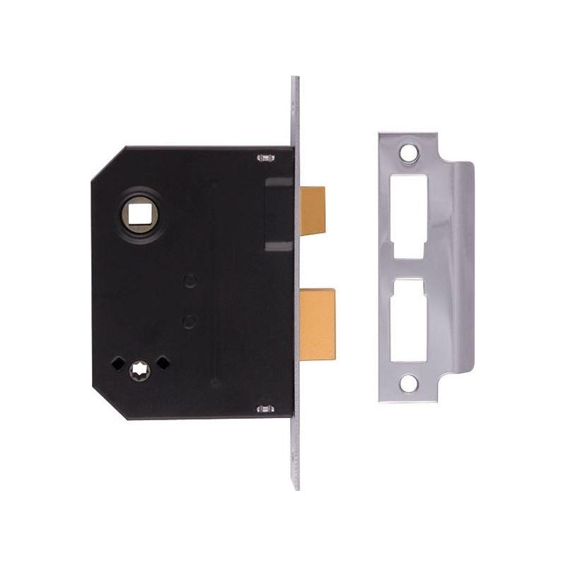 Union 2294 Mortice Bathroom Lock Polished Brass 63mm 2.5in Visi UNION - RockBottom Northampton