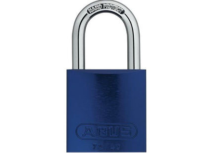 Abus Mechanical 72/40mm Aluminium Padlock Blue Keyed Alike TT60121 ABUS Mechanical - RockBottom Northampton 