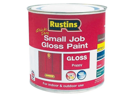 Rustins Quick Dry Small Job Gloss Paint Poppy 250ml Rustins - RockBottom Nothampton