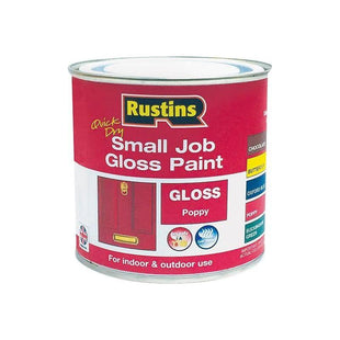Rustins Quick Dry Small Job Gloss Paint Poppy 250ml Rustins - RockBottom Nothampton