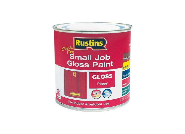 Rustins Quick Dry Small Job Gloss Paint Poppy 250ml Rustins - RockBottom Nothampton