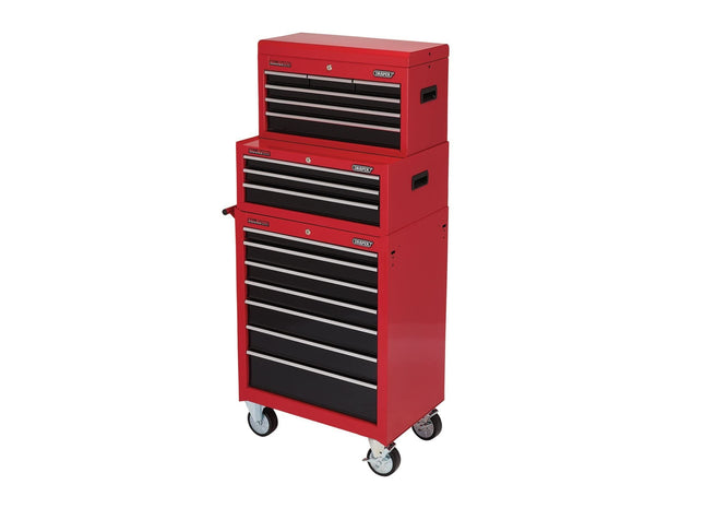Draper Combination Roller Cabinet and Tool Chest, 16 Drawer, Red 04331 Draper - Town Tools 