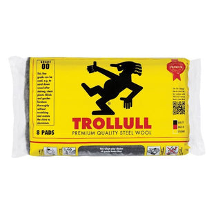 Trollull Extra Large Steel Wool Pads Grade 00 (Pack 8) Trollull - RockBottom Northampton