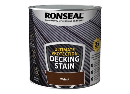 Ronseal Ultimate Protection Decking Stain Walnut 2.5 litre Ronseal - RockBottom Nothampton