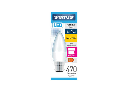 BC Candle Warm White 40W