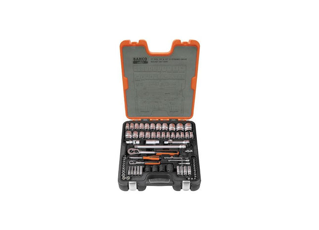 Bahco S800 1/4 & 1/2in Drive Socket Set, 77 Piece Bahco - RockBottom Northampton