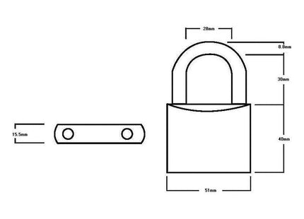 Squire LN5T Lion Brass Padlocks 5-Pin 50mm Twin Pack Squire - RockBottom Nothampton