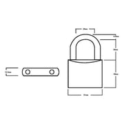 Squire LN5T Lion Brass Padlocks 5-Pin 50mm Twin Pack Squire - RockBottom Nothampton