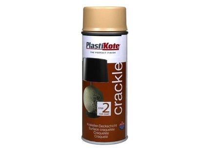 Plastikote Crackle Touch Spray Heritage Gold Top Coat 400ml PlastiKote - RockBottom Nothampton