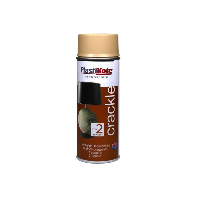 Plastikote Crackle Touch Spray Heritage Gold Top Coat 400ml PlastiKote - RockBottom Nothampton