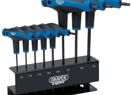 Draper Expert TX-STAR Soft Grip Metric T-Handle Key Set (8 Piece) Draper - Town Tools 