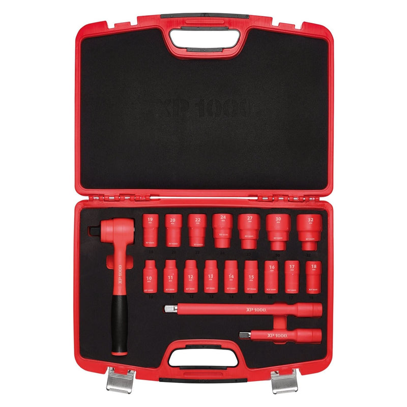 Draper XP1000 VDE Metric Socket Set, 1/2" Sq. Dr. (19 Piece) Draper - Town Tools
