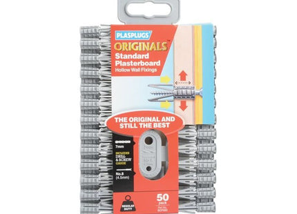 Plasplugs SCF 552 ORIGINALS™ Plasterboard Fixings (50) Plasplugs - RockBottom Nothampton