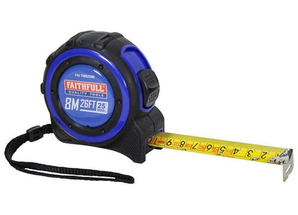 Faithfull Trade Tape Measure 8m/26ft (Width 25mm) Faithfull - RockBottom Northampton