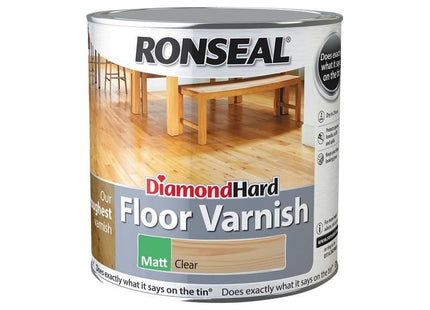Ronseal Diamond Hard Floor Varnish Matt 2.5 litre Ronseal - RockBottom Nothampton