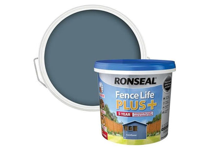 Ronseal Fence Life Plus+ Cornflower 5 litre Ronseal - RockBottom Nothampton