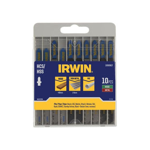 Irwin® HCS/HSS T-Shank Jigsaw Blade Set, 10 Piece IRWIN® - RockBottom Northampton