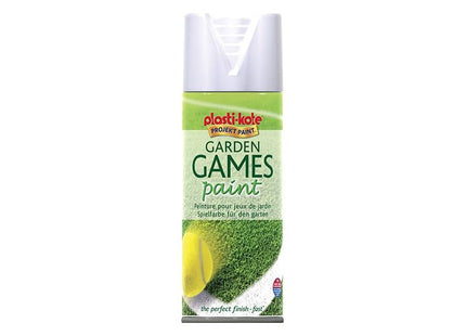 Plastikote Garden Games Spray Paint White 400ml PlastiKote - RockBottom Nothampton