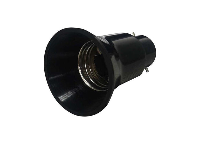 Dencon B22 to E27 Adaptor Black Dencon - RockBottom Northampton
