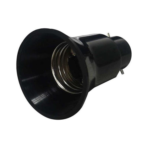Dencon B22 to E27 Adaptor Black Dencon - RockBottom Northampton