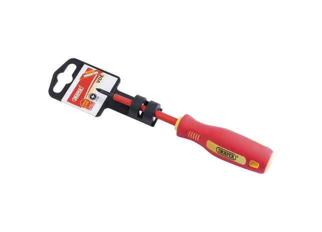 Draper Fully Insulated Soft Grip Cross Slot Screwdriver, No.0 x 75mm 46527 Draper - Town Tools 