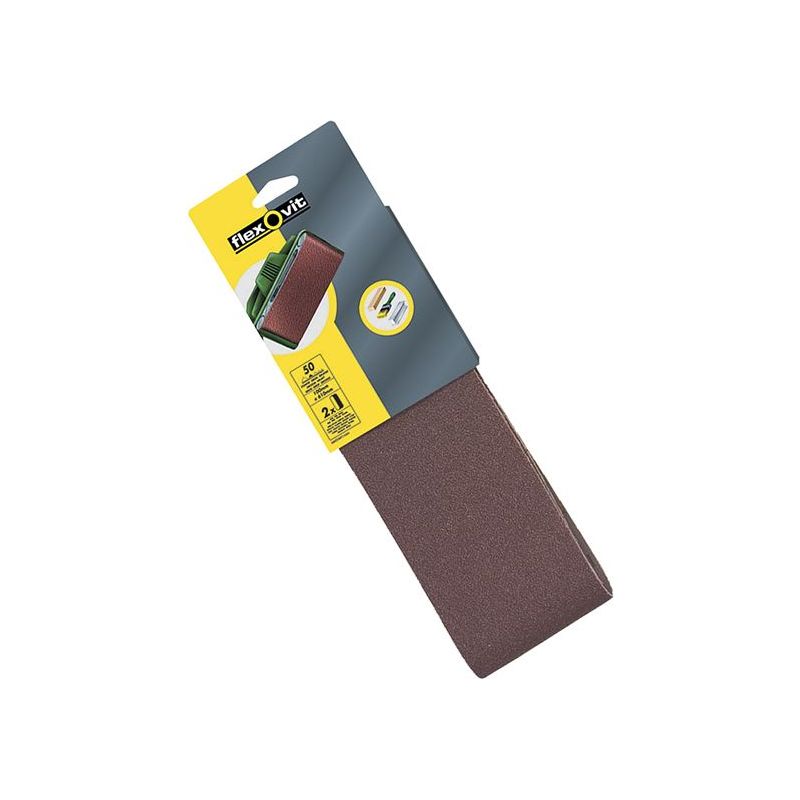 Flexovit Cloth Sanding Belt 610 x 100mm Medium 80G (Pack 2) Flexovit - RockBottom Northampton