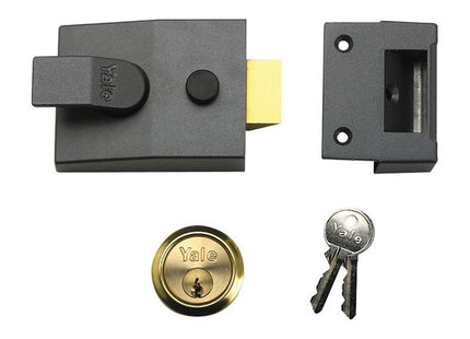 Yale Locks P89 Deadlock Nightlatch 60mm Backset DMG Finish Satin Chrome Cylinder Visi Yale Locks - RockBottom Northampton