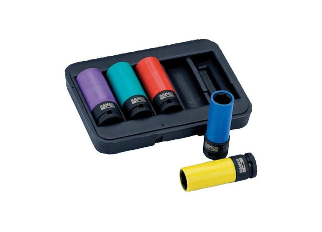 Bahco BWSS12P5 1/2in Drive Impact Wheel Socket Set, 5 Piece Bahco - RockBottom Northampton