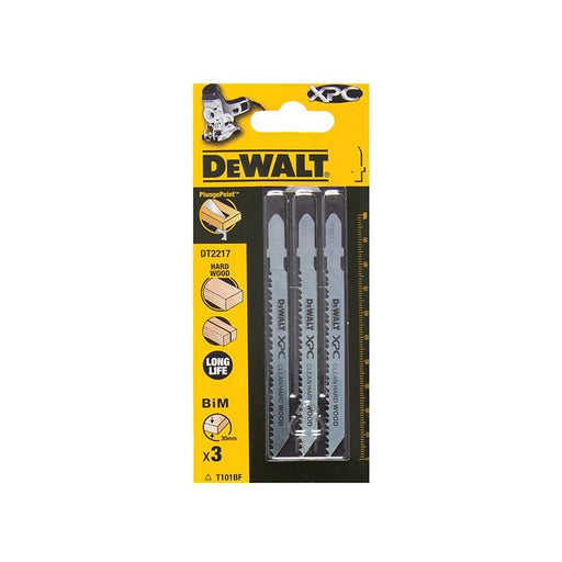 Dewalt Power Tools XPC Bi-Metal Wood Jigsaw Blades Pack of 3 T101BF DeWALT Power Tools - RockBottom Northampton