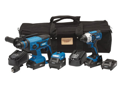 Draper D20 20V Impact Driver and SDS+ Drill Kit 24021 Draper - Town Tools 