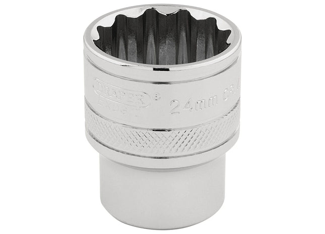 Draper HI-TORQ 12 Point Socket, 1/2" Sq. Dr., 24mm 33372 Draper - Town Tools 