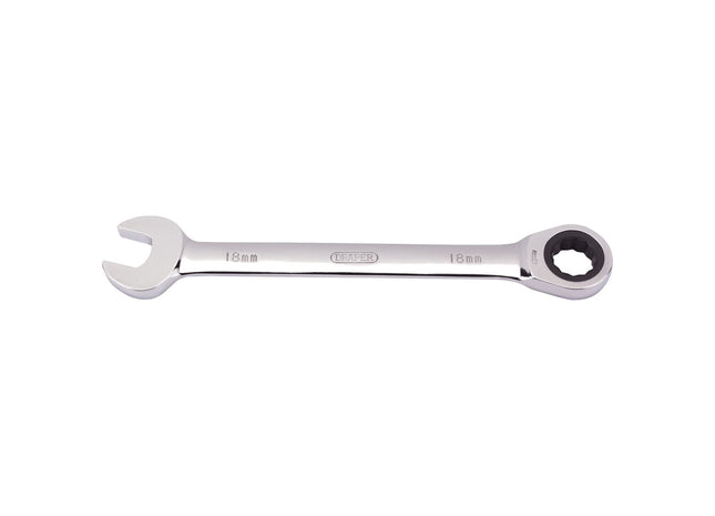 Draper Metric Ratcheting Combination Spanner, 18mm 31015 Draper - Town Tools 