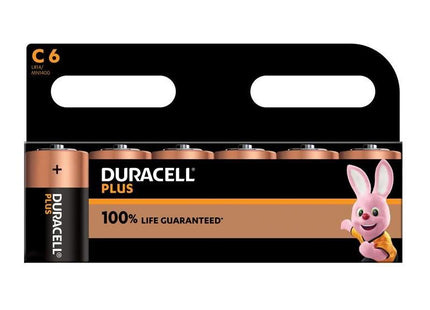Duracell C Cell Plus Power +100% Batteries (Pack 6) Duracell - RockBottom Northampton