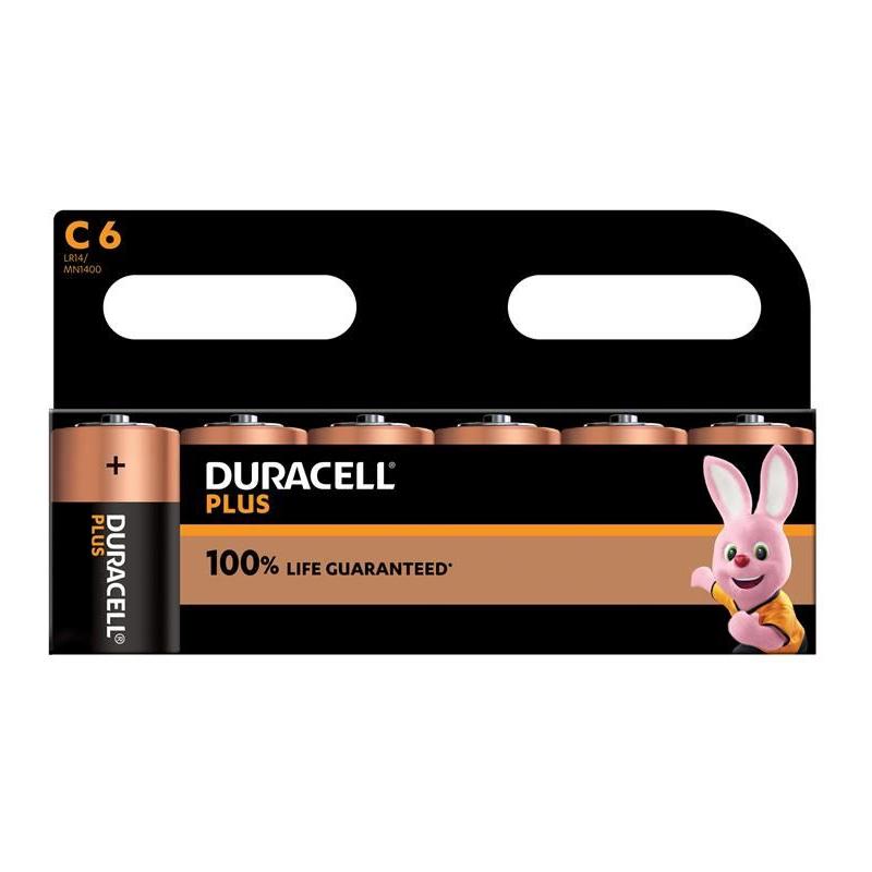 Duracell C Cell Plus Power +100% Batteries (Pack 6) Duracell - RockBottom Northampton