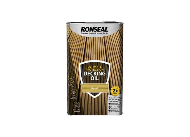 Ronseal Ultimate Protection Decking Oil Natural 5 litre Ronseal - RockBottom Nothampton